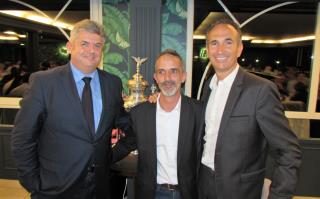 De gauche à droite : Thierry Grégoire, Hervé Montoyo et Xavier Lormand du groupe Roussill'hotel,...