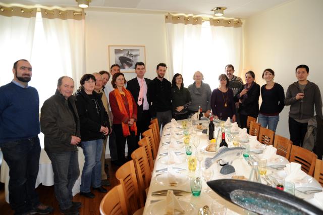 La réunion Slow food au Ruffé s'est déroulée autour d'une bonne table préparée par Thierry Beauvy et Jean-Michel Faijean
