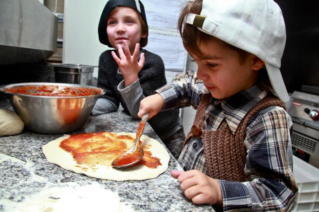 Ateliers enfants à la pizzéria di Rebellato.