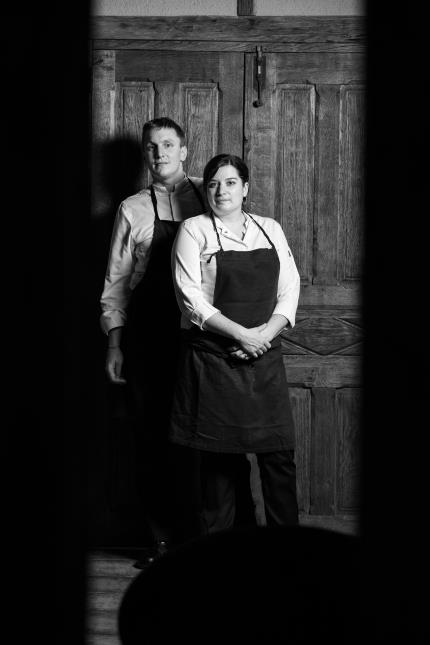 Émilie et Thomas Roussey, chefs étoilés au Moulin de Cambelong.