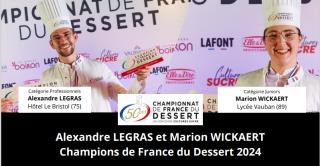 Alexandre Legras et Marion Wickaert Champions de France du Dessert 2024