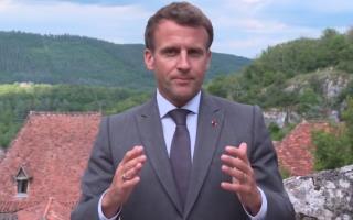 Emmanuel Macron à Saint-Cirq Lapopie.