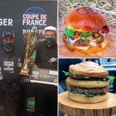 Les vainqueurs ex aequo, Joannes Richard et Stéphane Giroud, de coupe de France du Burger by Socopa...