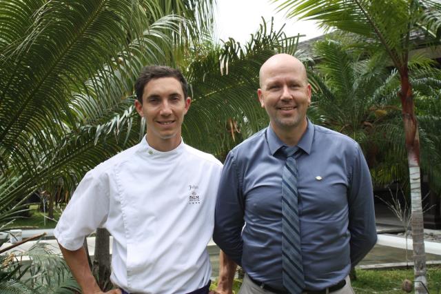 Jehan Colson, chef des cuisines, et Patrice Péta, directeur de l'hôtel, s'appuient sur des équipes locales motivées