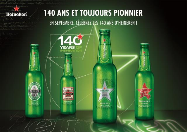 Heineken fête en septembre 2013 ses 140 ans.