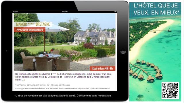 Hôtels Privés est également disponible sur tablette et smartphone.