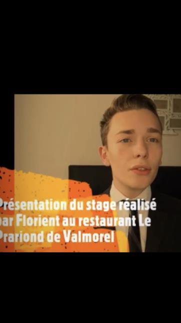 Continuity Challenge : Présentation du stage réalisé par Florient au restaurant le Prariond de Valmorel