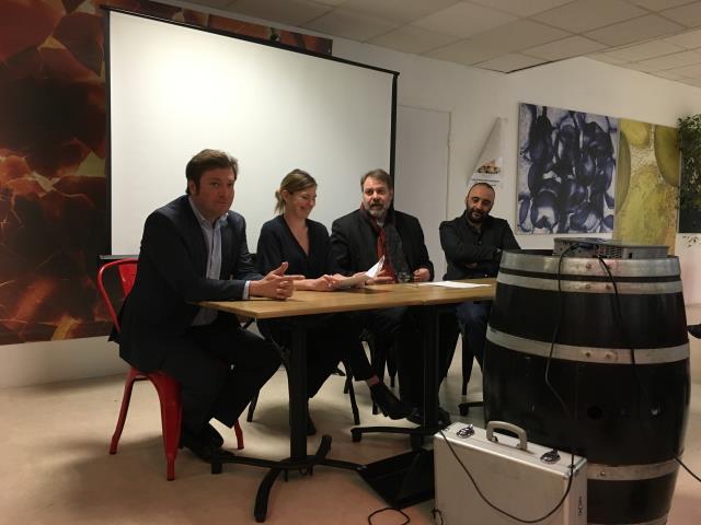 De gauche à droite : Omar Abodib, Kristin Frederick, Rémy Lucas et Laurent Fréchet