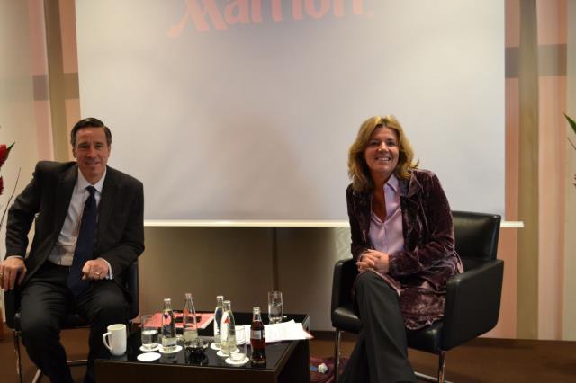 Arne Sorenson, le CEO du groupe et Amy McPherson, présidente de Marriott international pour l'Europe.