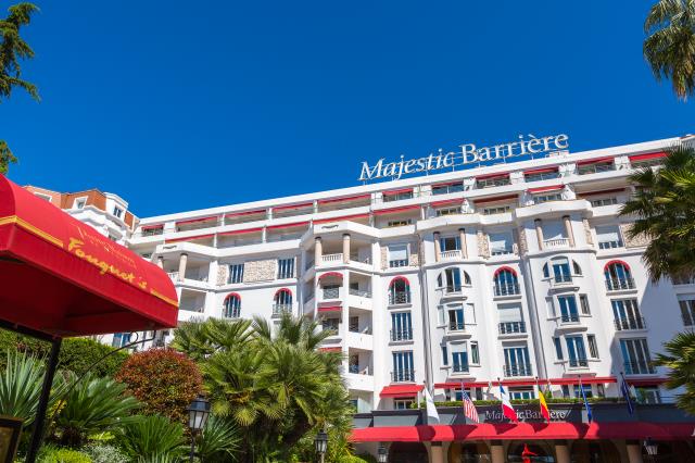 L'Hôtel Majestic Barrière à Cannes .