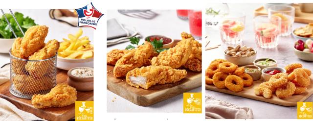 Poule et Toque innove et propose une nouvelle gamme de Tenders et Wings de poulet pané et des Mini-Donuts au poulet ou à l'emmental fondu.