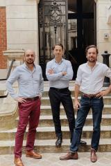 Les associés d'Alfred Hotels (de gauche à droite) : Bertrand Dugast, Loïc Salaun et Boris...
