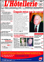 Le Journal de L'Htellerie numro 2848 du 20 novembre 2003