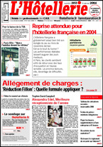 Le journal de L'Hôtellerie 2855 du 15 janvier 2004