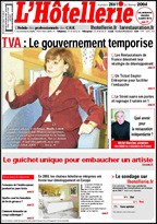 Le journal de L'H�tellerie 2861 du 26 f�vrier 2004