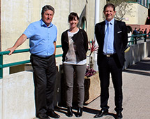 de gauche  droite, Dominique Pons, directeur pdagogique, Audrey Goileau et Serge Bottin, chef d'tablissement