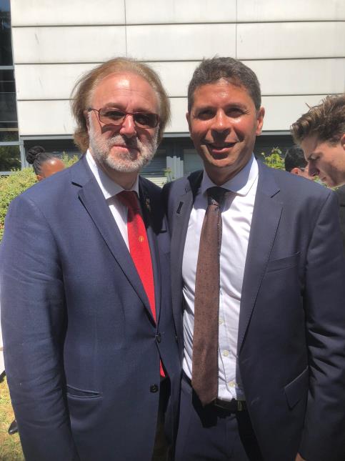 Philippe Faure-Brac, meilleur sommelier du monde en 1992, et président de l'Union de la sommellerie française et Ismaël Menault