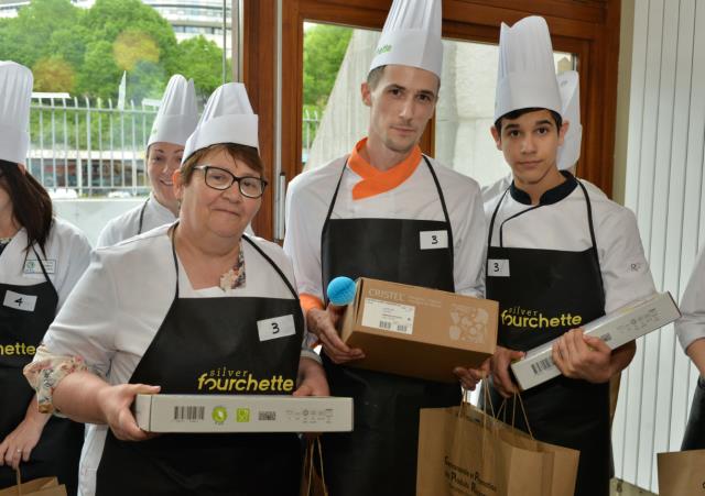 Brigade 3 : Chef Romain Bondenet (résidence Domitys – l'Art du  Temps), Dominique Briccola (Marpa Pierrefontaine Les Varans ), Lucas Da Costa (élève au lycée Condé)