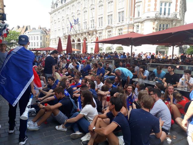Sur la Grand Place de Lille.