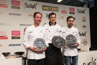 Yann Rousselot, lauréat du Championnat de France de Sushi (au centre)