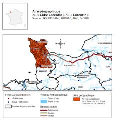 En fonfé, la partie de la Normandie concernée par l'appellationi.