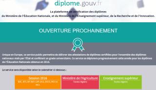 Le site du gouvernement pour vérifier la validité des diplômes