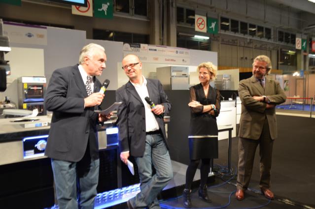 Remise des talents en présence de g à d : Alain Ducasse, Corinne Menegaux et Alain-Dominique Perrin.