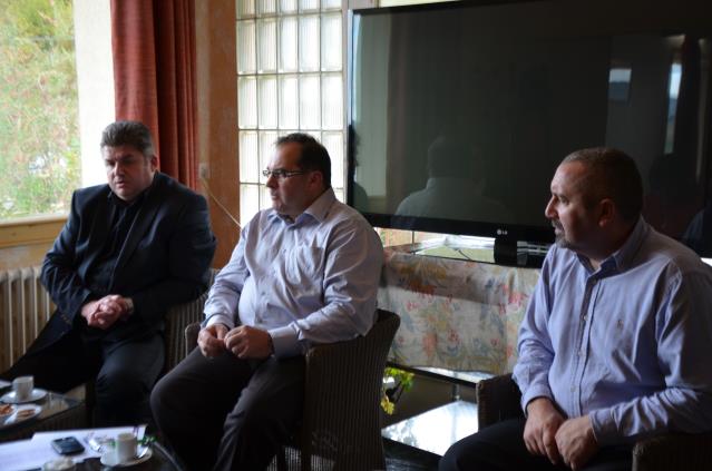 Conférence le matin avec la presse locale pour Thierry Grégoire, Patrick Franchini et Richard Millerand.