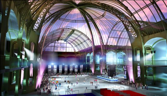 Sous la verrière du Grand Palais, les clients pourront patiner et se restaurer.
