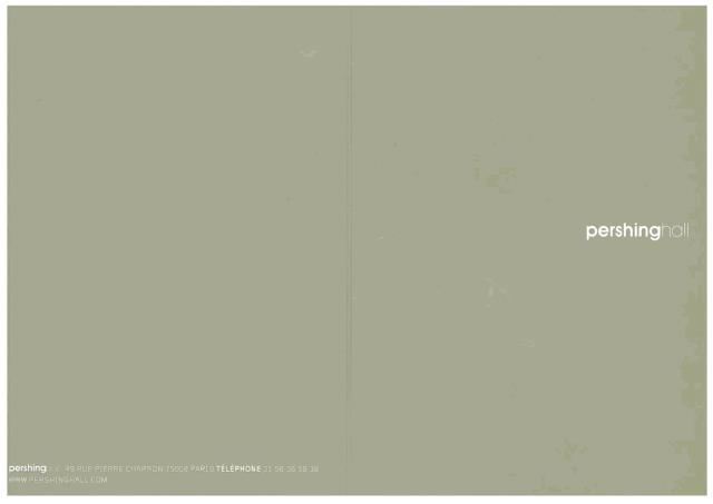 Choix de support cartonné pour la carte du restaurant Pershing à Paris (VIIIe).