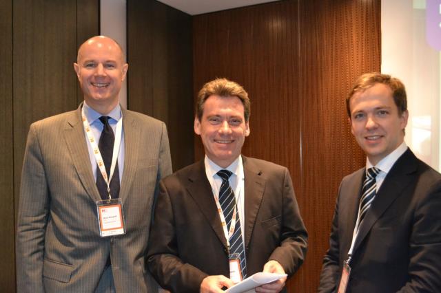 De gauche à droite : Brice Marguet, directeur du développement France et Afrique du Nord d'IHG, Didier Boidin, vice-président des opérations pour l'Europe de l'Ouest, et Jean-Phlippe Perrouty-Henin, architecte conseil.