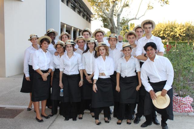 Les élèves de l'école hôtelière d'Avignon.