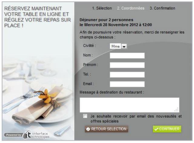 ITable, une solution de réservations de table restaurant.