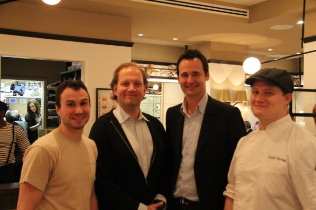 L'équipe de  Maison Kayser New-York: Yann Ledoux, Lou Ramirez,  Louis-Jean Egasse et Nicolas Chevrieux.