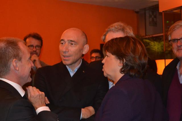 Denis Hennequin, p.d-g. du groupe Accor, et Martine Aubry, maire de Lille, lors de l'inauguration du système  le 5 octobre dernier à Lille.