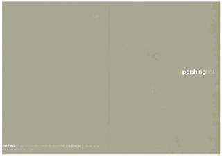 Choix de support cartonné pour la carte du restaurant Pershing à Paris (VIIIe).