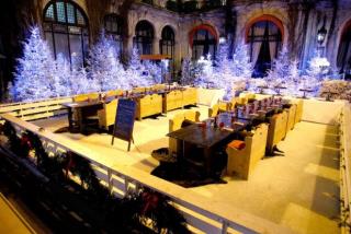 Le restaurant éphémère Les Bancs d'hiver.