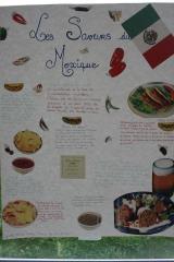 Planche d'exposition réalisée par les élèves sur le Mexique et ses traditions culinaires.
