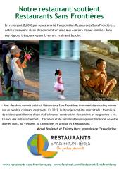 Affichette de communication permettant aux restaurateurs d'informer la clientèle.