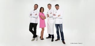 Christophe Michalak, Virginie Guilhaume, Pierre Marcolini et Christophe Adam pour le nouveau...
