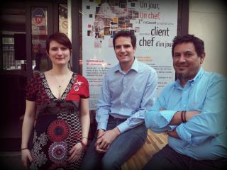 Les trois associés passionnés de cuisine et désireux de partager cette passion