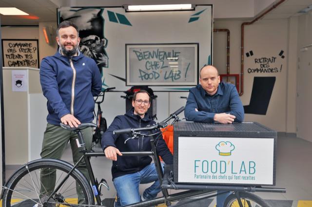 Bastien Coinon, Matthieu Le Maitre et Raphaël Roques (de gauche à droite) sont les trois fondateurs de Food'Lab.