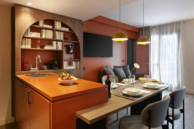 L'un des appartements proposés au sein du Rocky Pop de Flaine.