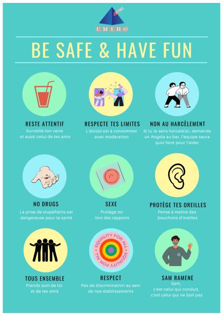 La campagne de prévention  'Be Safe & Have Fun'  lancée par l'Umih 45.