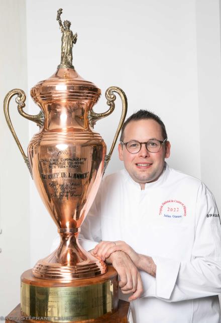 Julien Guenee, vainqueur du trophée national de cuisine et de pâtisserie 2022.