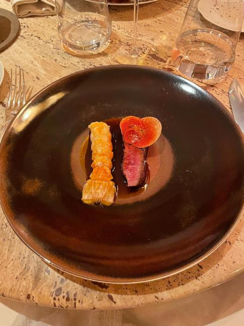 Paleron de boeuf wagyu normand, langoustine bretonne