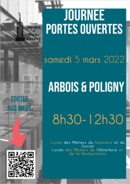 Portes Ouvertes le samedi 5 mars 2022 de 8h30 à 12h30