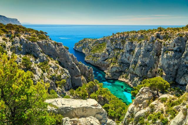 Les calanques d'en Vau à Cassis (Bouches-du-Rhône).