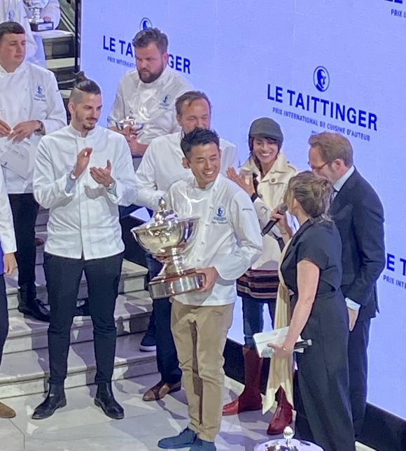 Ryo Horiuchi, en poste au Jardin à Tokyo a décroché le 54ème prix international de cuisine d'auteur le 'Taittinger'.