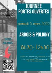 Portes Ouvertes le samedi 5 mars 2022 de 8h30 à 12h30